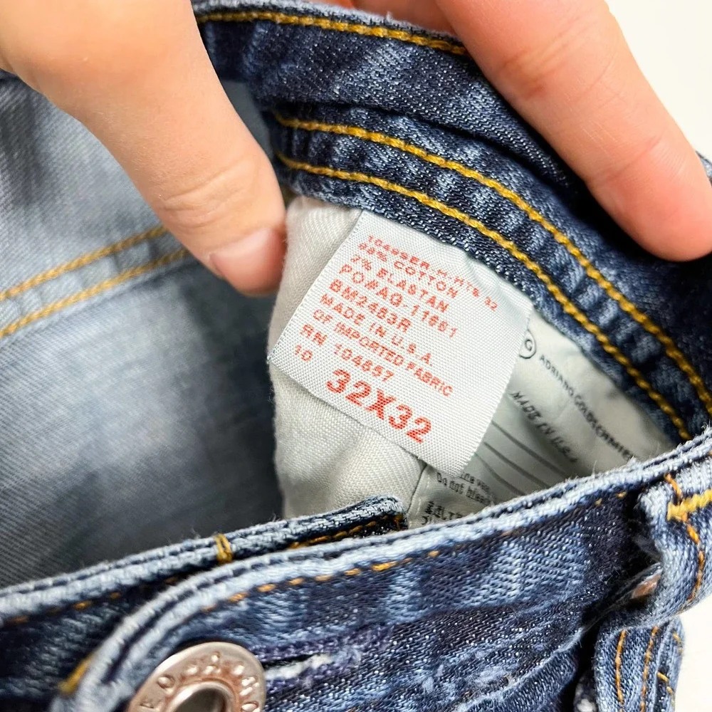 Adriano Goldschmied The Protege Straight Leg Distressed Jeans Size 32 x 32 - Picture 9 of 9
